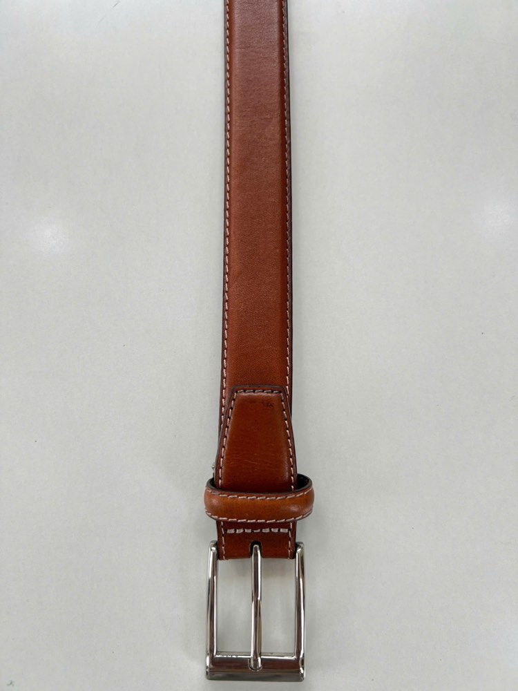 Thắt lưng da nam nâu bò bản 3cm, eo 89–101cm, ảnh 3/7