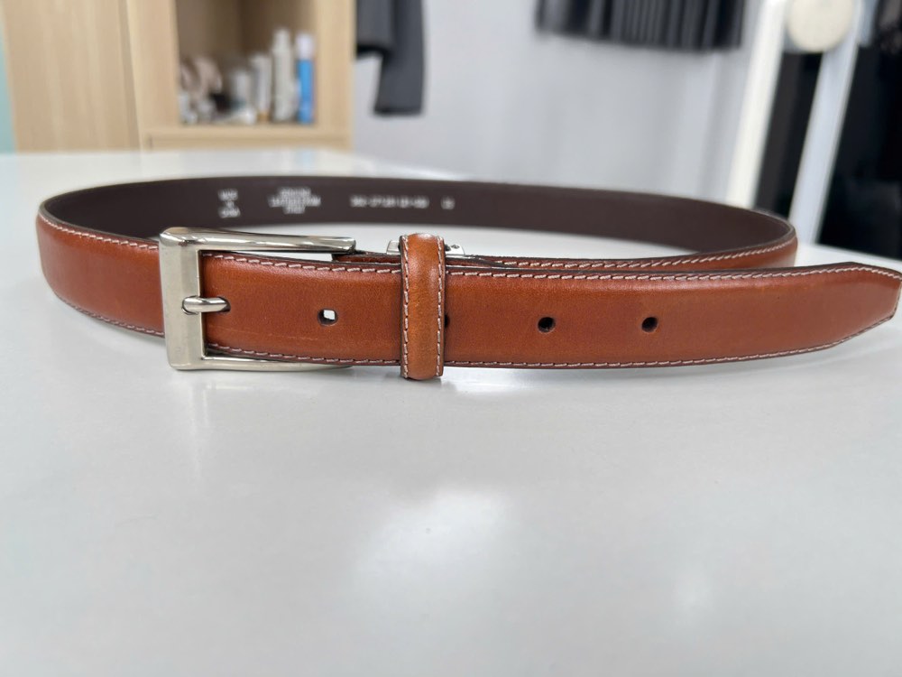 Thắt lưng da nam nâu bò bản 3cm, eo 89–101cm, ảnh 7/7