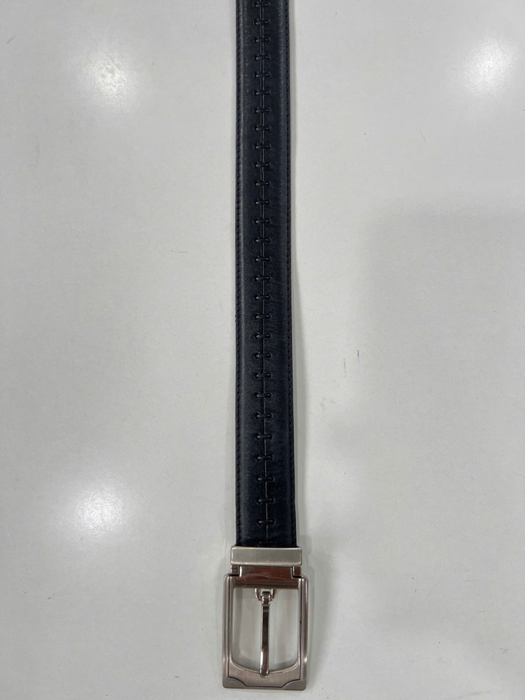 Thắt lưng da nam đen bản 3cm, eo 111–121cm, ảnh 5/8
