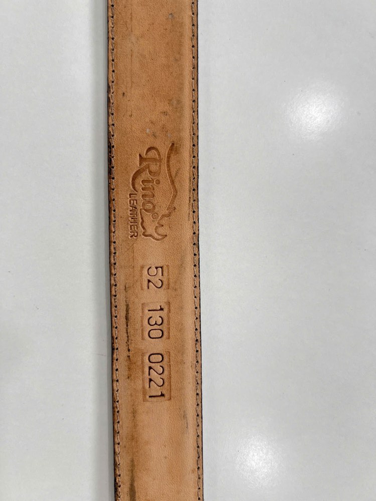 Thắt lưng da nam đen bản 3cm, eo 111–121cm, ảnh 6/8