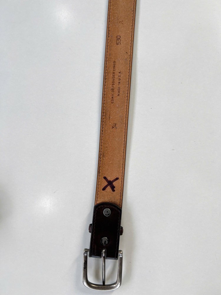 Thắt lưng da nam nâu sẫm bản 3.8cm, eo 87–97cm, ảnh 4/7