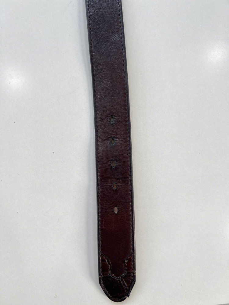 Thắt lưng da nam nâu sẫm bản 3.8cm, eo 87–97cm, ảnh 5/7