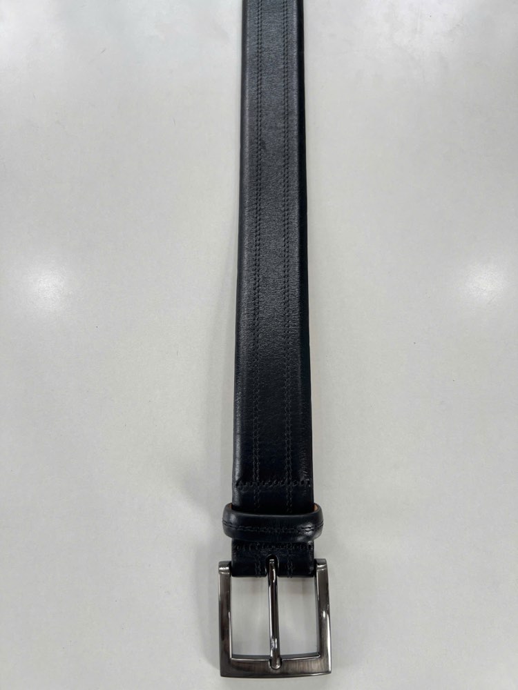 Thắt lưng da nam đen bản 3.5cm, eo 90–100cm, ảnh 2/6