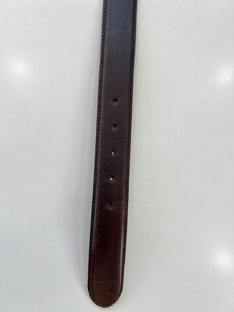 Thắt lưng da nam nâu sẫm bản 3.5cm, eo 96–106cm, ảnh 4/6