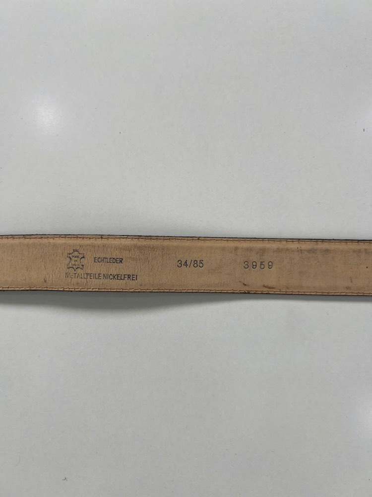 Thắt lưng da nam nâu sẫm bản 3.3cm, eo 82–92cm, ảnh 5/6