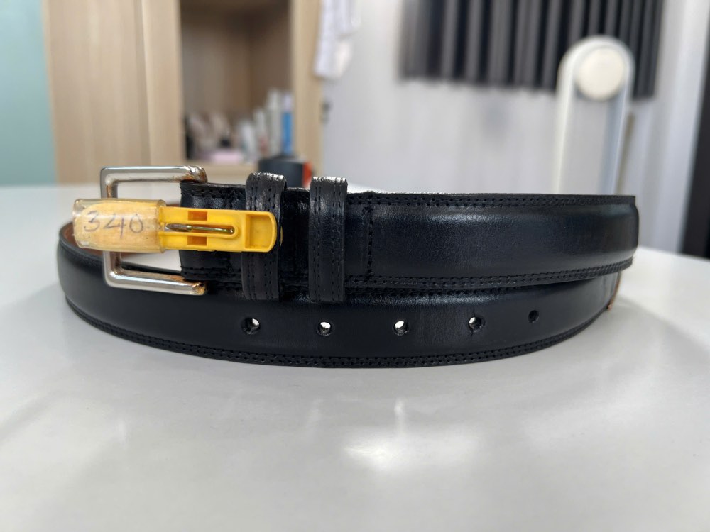 Thắt lưng da nam đen bản 3cm, eo 89–99cm, ảnh 2/8