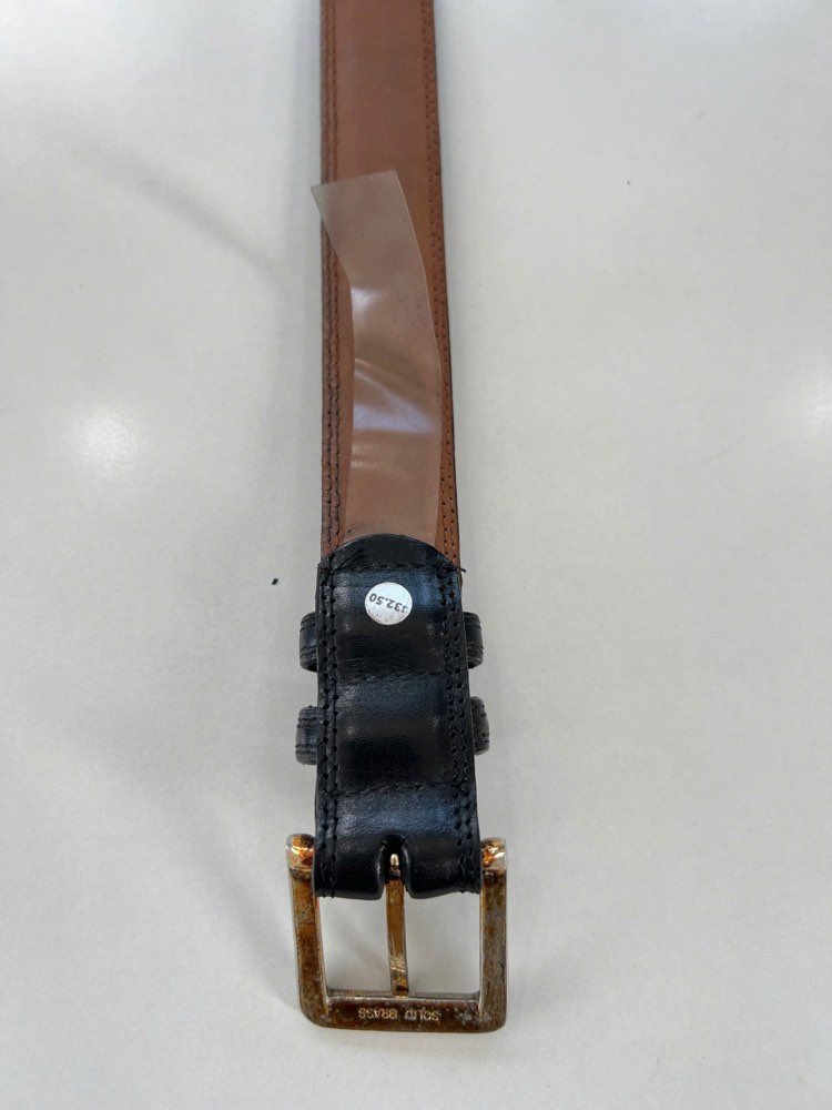 Thắt lưng da nam đen bản 3cm, eo 89–99cm, ảnh 4/8