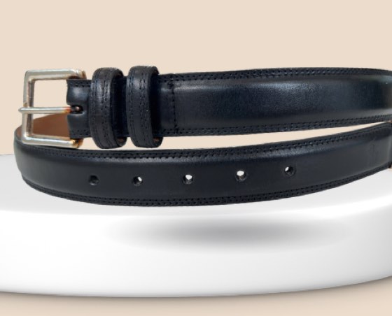 Thắt lưng da nam đen bản 3cm, eo 89–99cm