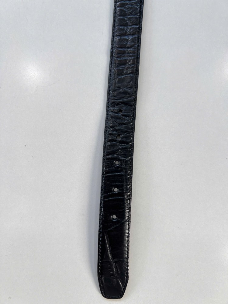 Thắt lưng da nam đen bản 3cm, eo 111–121cm, ảnh 5/7