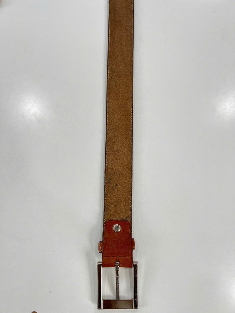 Thắt lưng da nam nâu bò bản 3.5cm, eo 105–115cm, ảnh 4/8