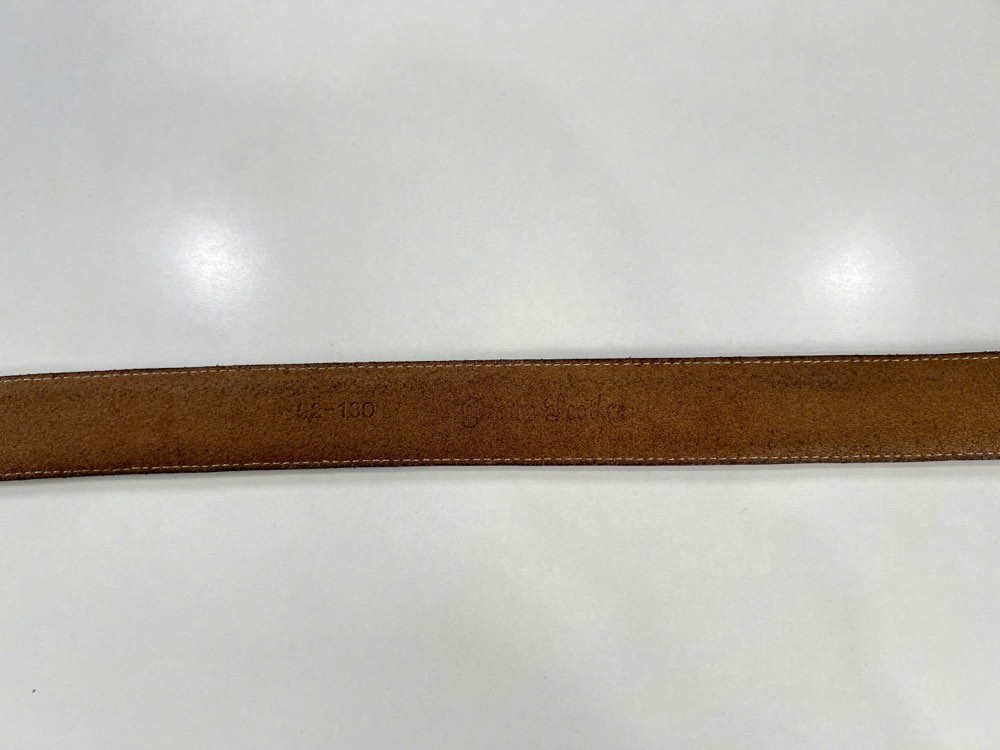 Thắt lưng da nam nâu bò bản 3.5cm, eo 105–115cm, ảnh 6/8