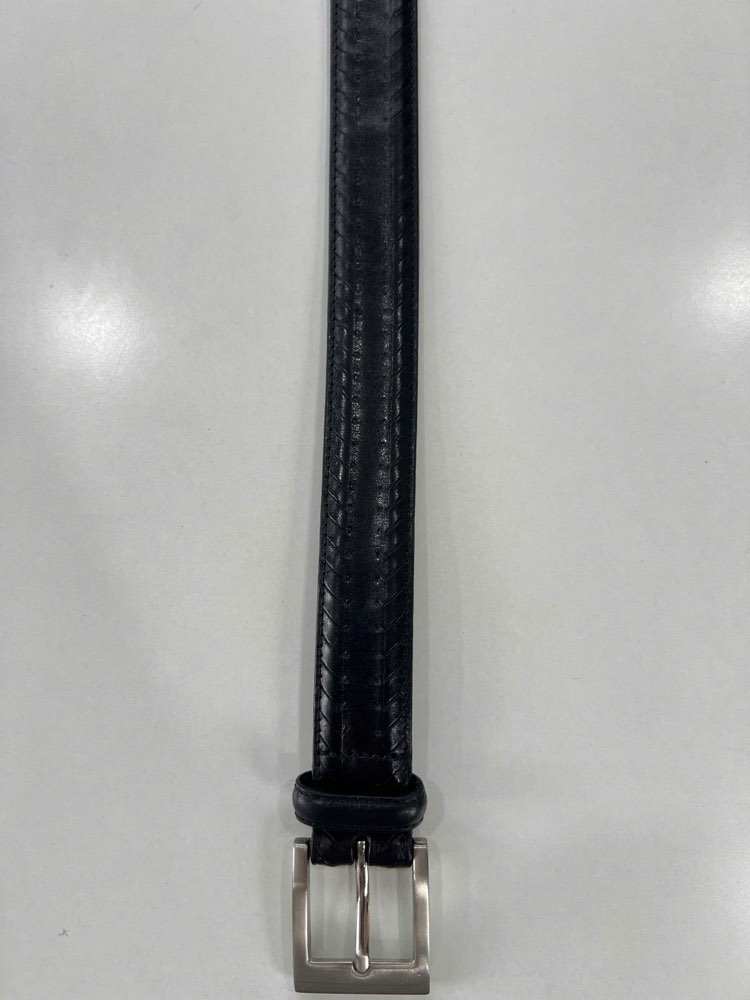 Thắt lưng da nam đen bản 3cm, eo 105–115cm, ảnh 2/5