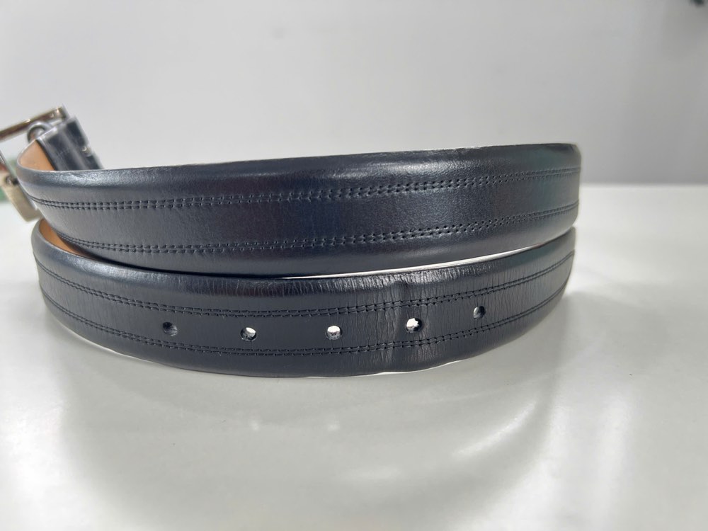 Thắt lưng da nam đen bản 3.5cm, eo 95–105cm, ảnh 4/5