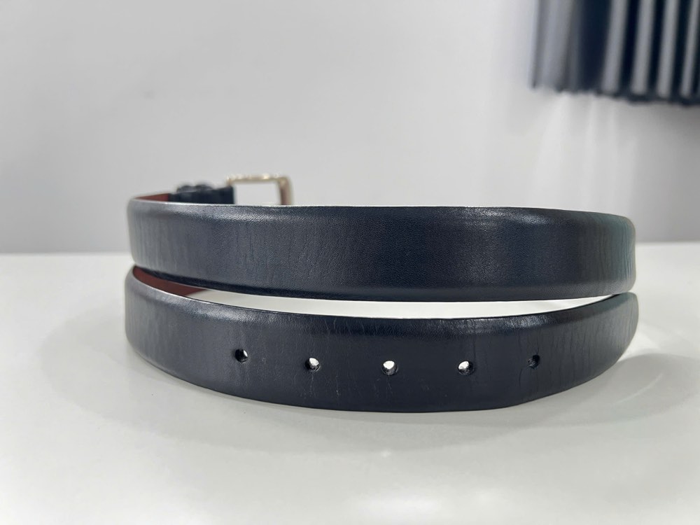 Thắt lưng da nam đen bản 3.5cm, eo 105–115cm, ảnh 6/8