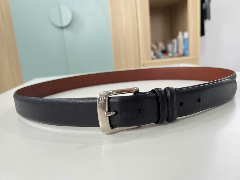 Thắt lưng da nam đen bản 3.5cm, eo 105–115cm, ảnh 8/8