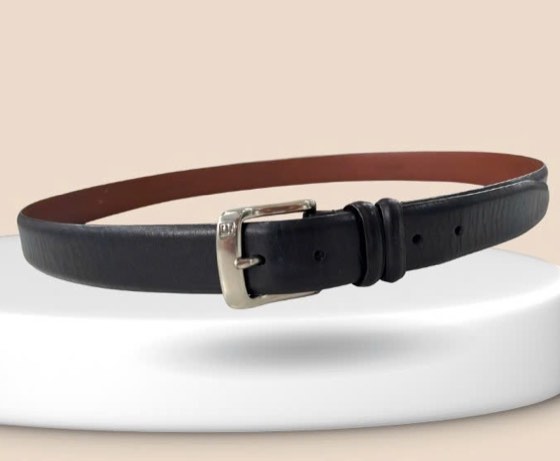 Thắt lưng da nam đen bản 3.5cm, eo 105–115cm