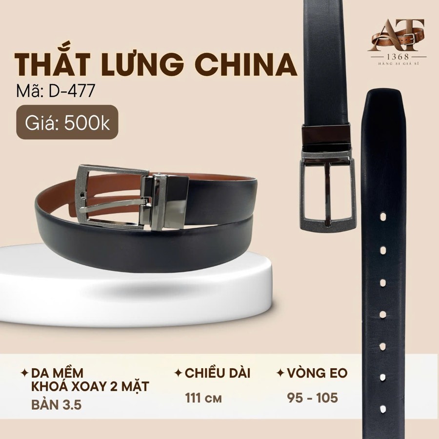 Thắt lưng da nam đen bản 3.5cm, eo 95–105cm, ảnh 1/8