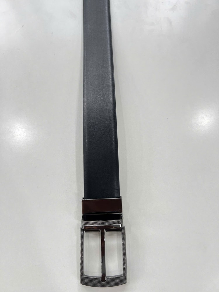 Thắt lưng da nam đen bản 3.5cm, eo 95–105cm, ảnh 4/8