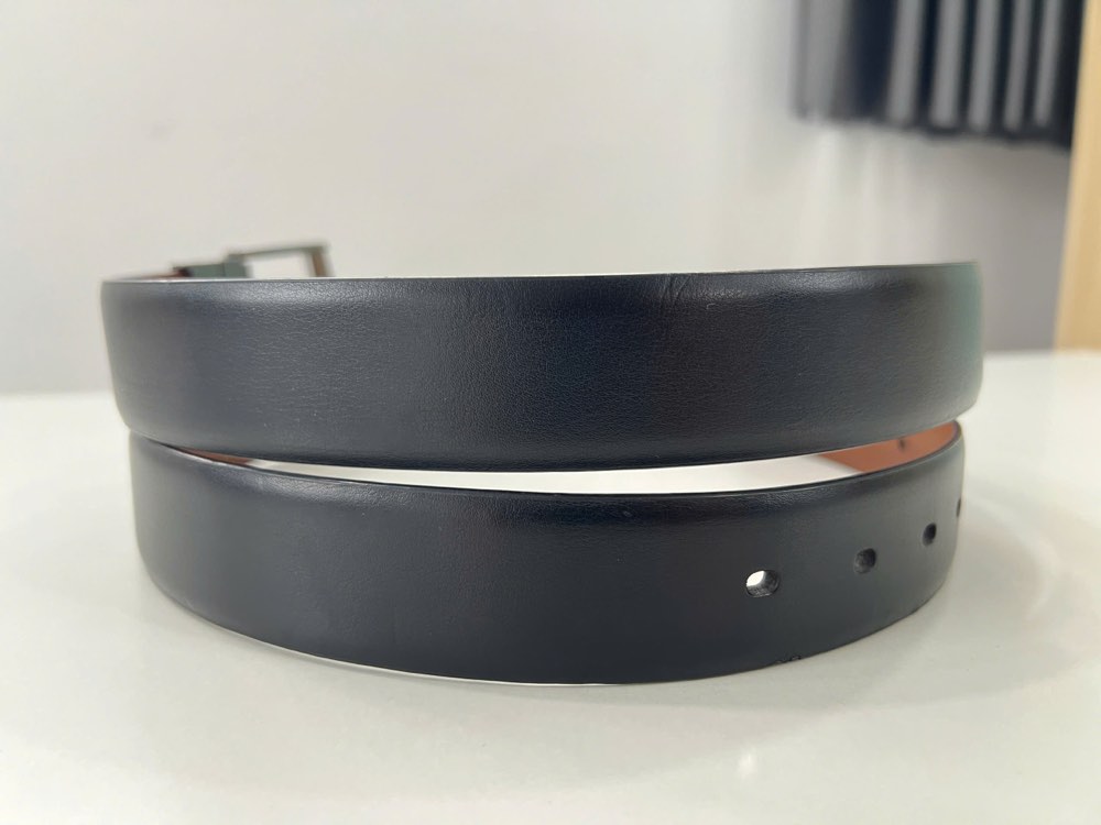 Thắt lưng da nam đen bản 3.5cm, eo 95–105cm, ảnh 7/8