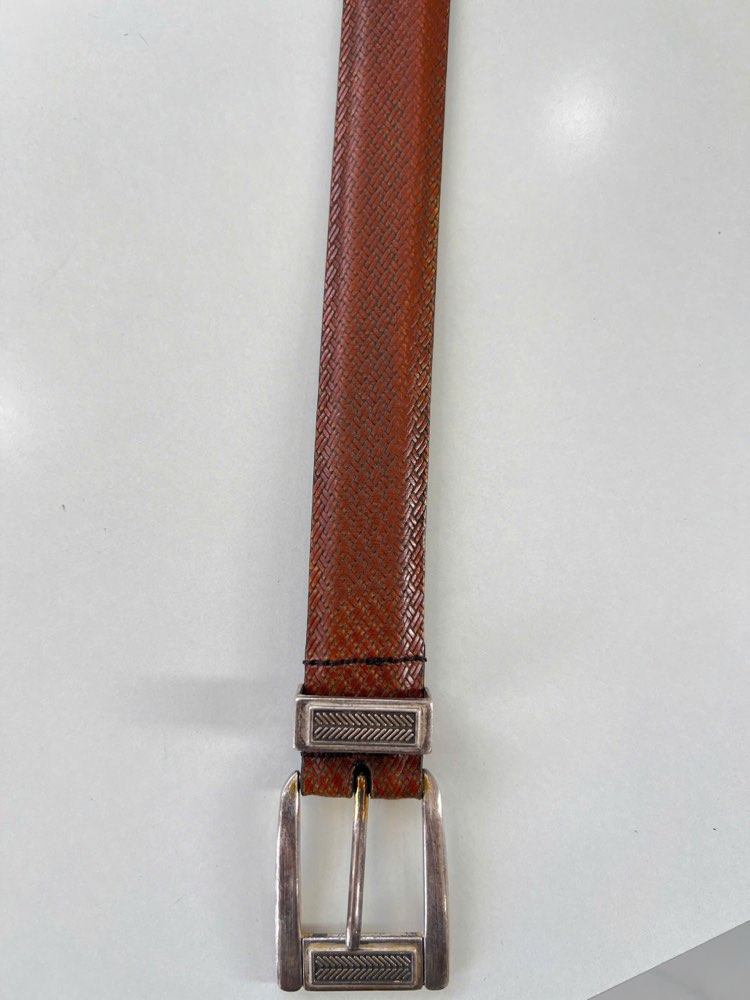 Thắt lưng da nam nâu bò bản 3cm, eo 87–97cm, ảnh 3/7