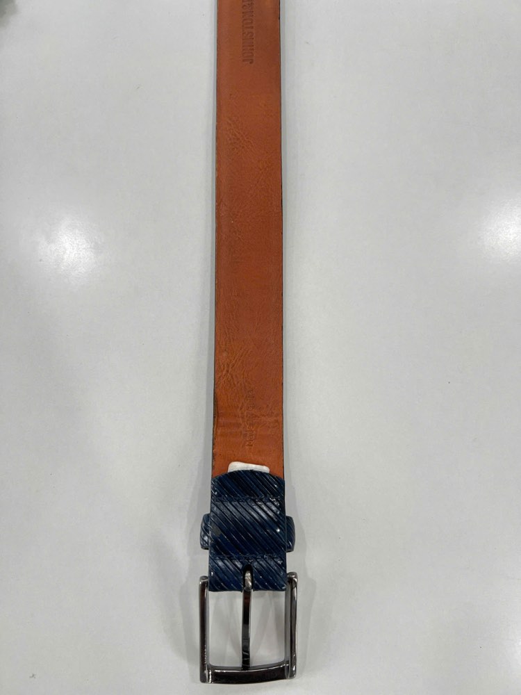 Thắt lưng da nam xanh navy bản 3.5cm, eo 91–101cm, ảnh 5/8
