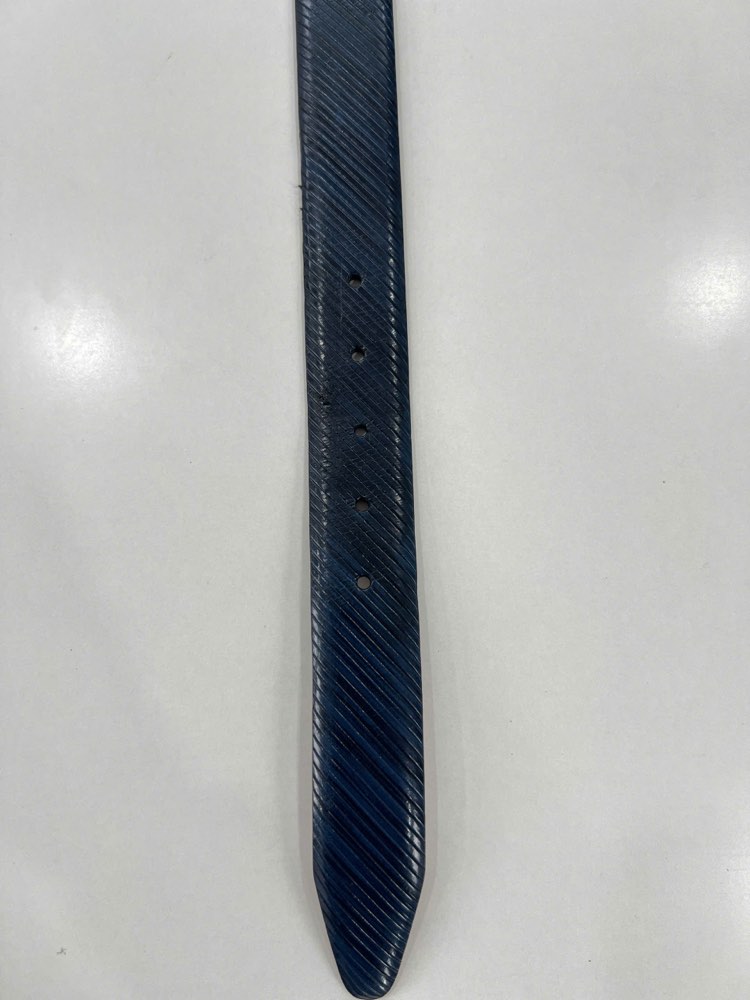 Thắt lưng da nam xanh navy bản 3.5cm, eo 91–101cm, ảnh 8/8