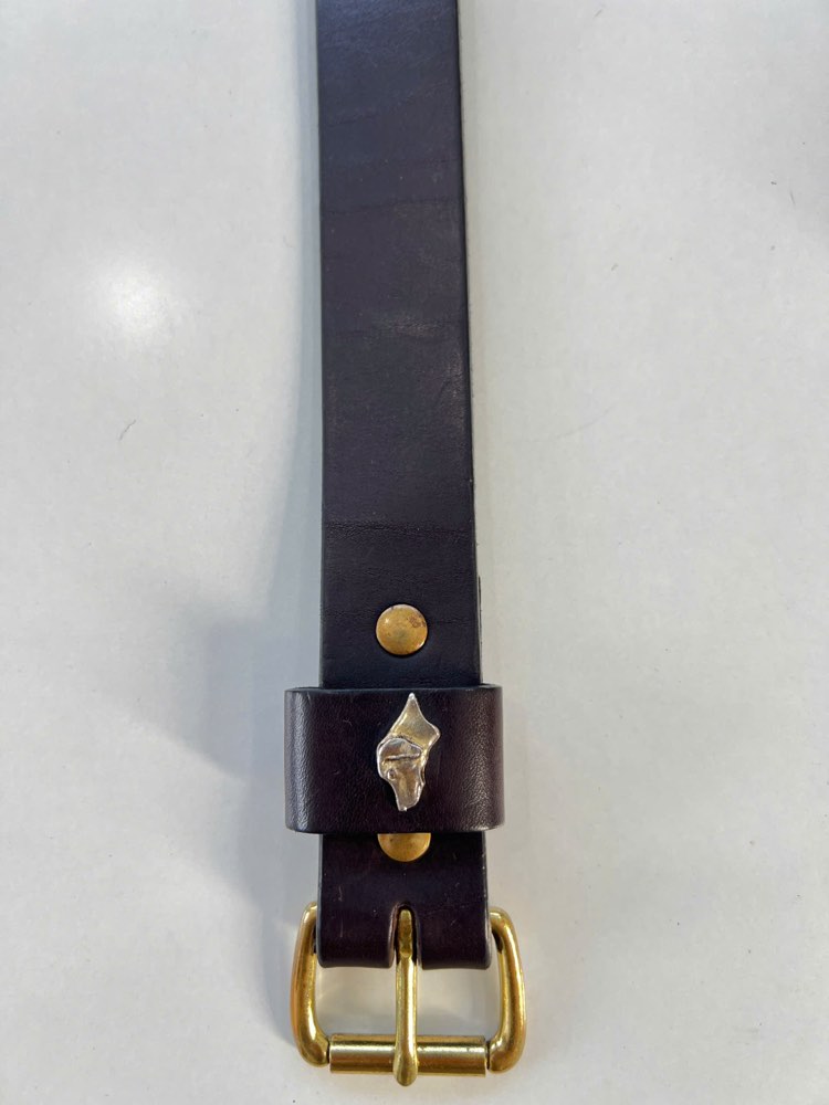 Thắt lưng da nam đen bản 3.3cm, eo 98–108cm, ảnh 2/7