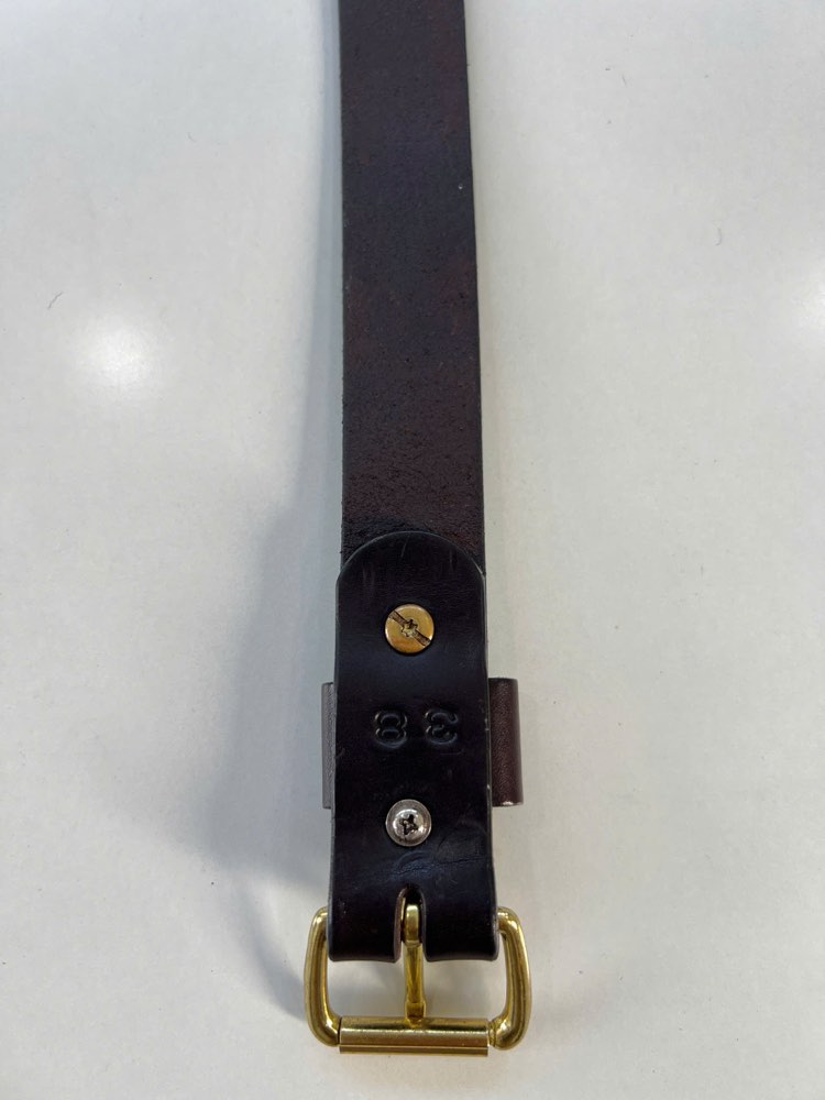Thắt lưng da nam đen bản 3.3cm, eo 98–108cm, ảnh 3/7
