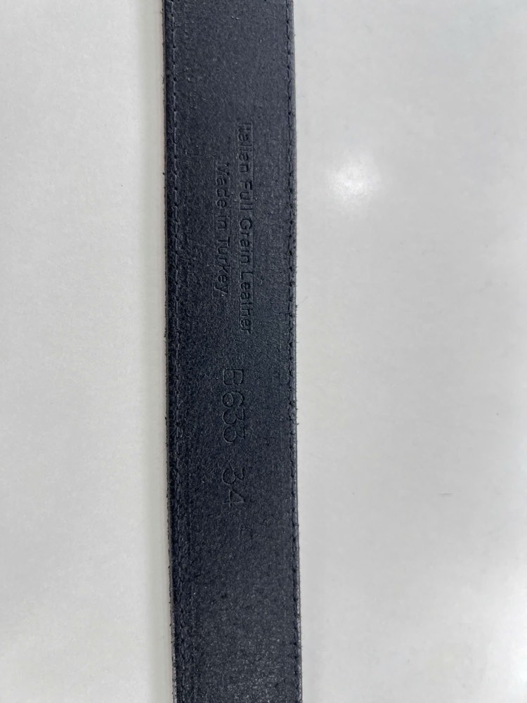 Thắt lưng da nam đen bản 3.3cm, eo 87–97cm, ảnh 4/7