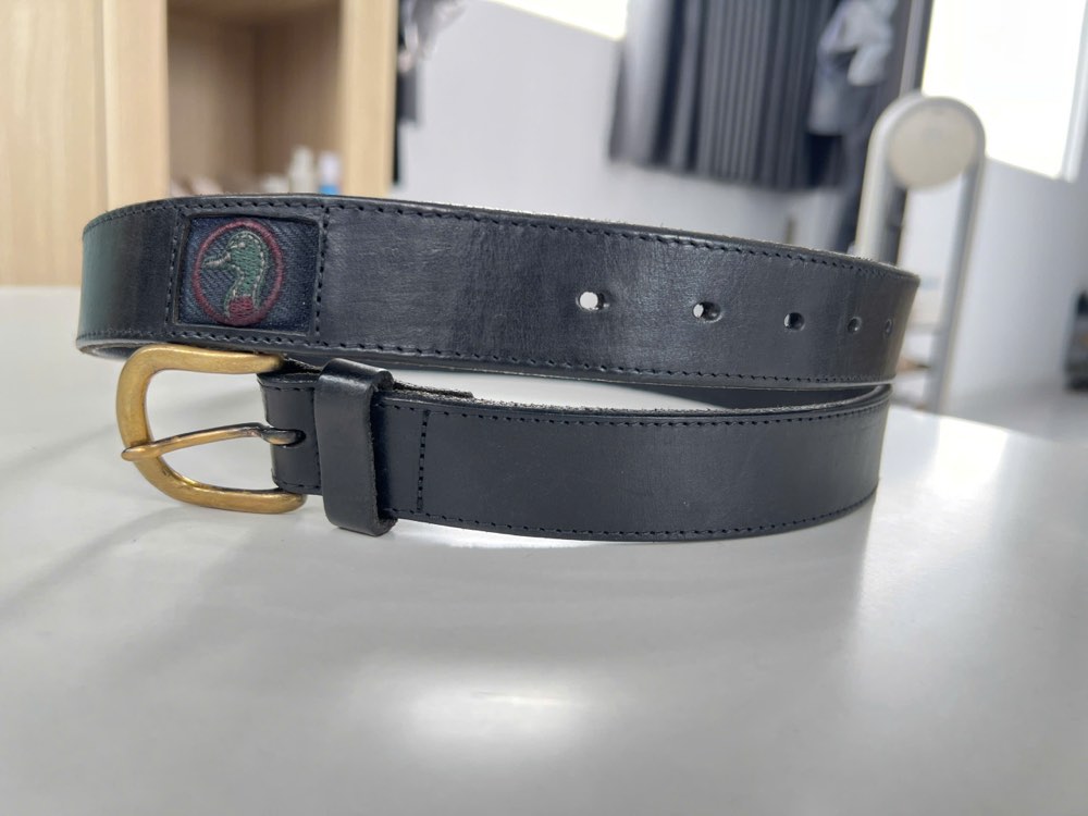 Thắt lưng da nam đen bản 3.3cm, eo 87–97cm, ảnh 6/7