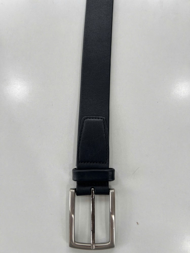 Thắt lưng da nam đen bản 3.3cm, eo 105–121cm, ảnh 3/8