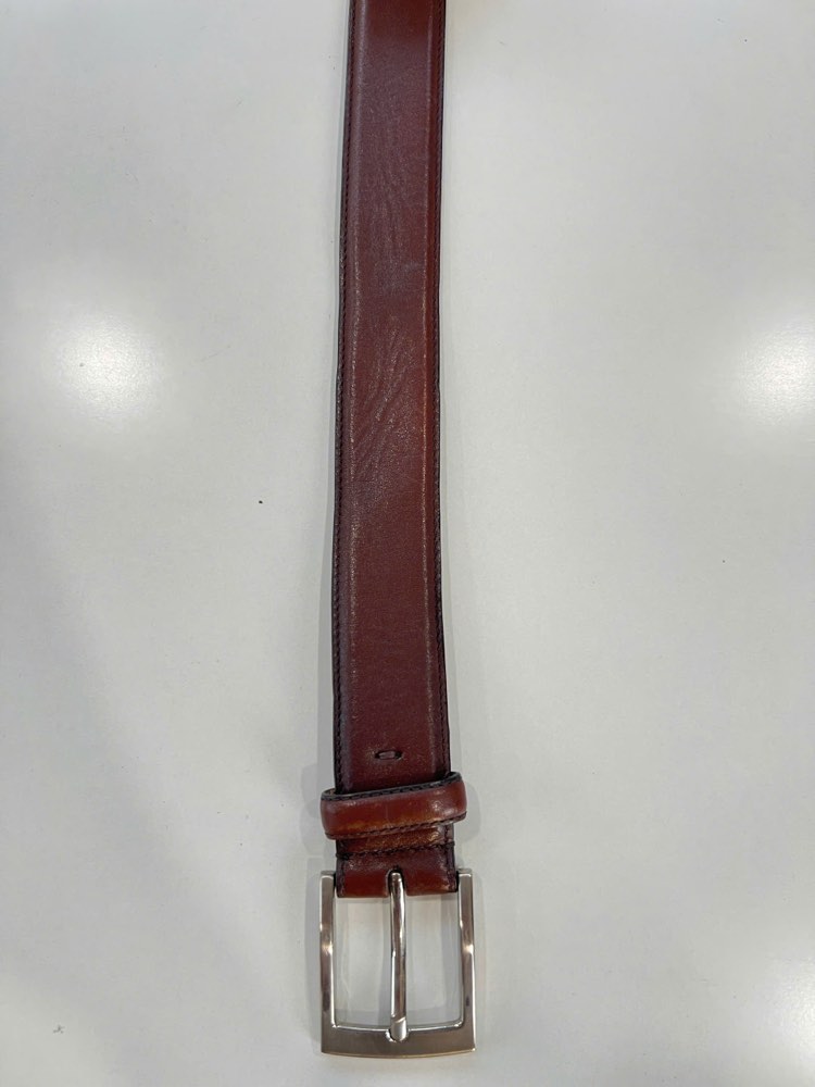 Thắt lưng da nam nâu sẫm bản 3.3cm, eo 93–103cm, ảnh 2/7