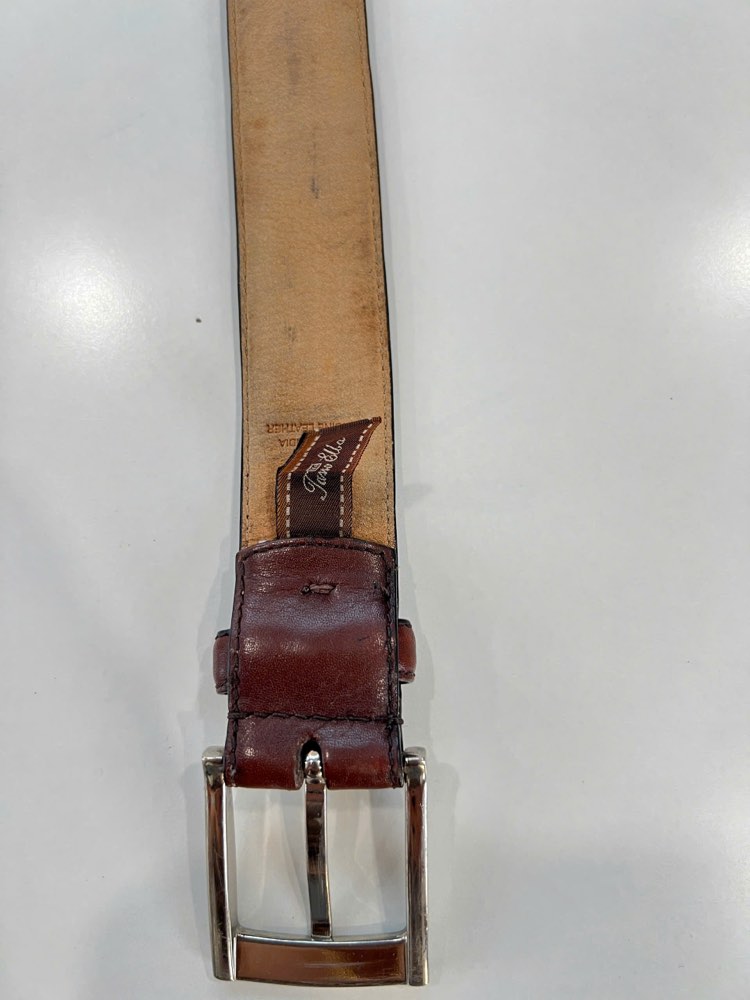 Thắt lưng da nam nâu sẫm bản 3.3cm, eo 93–103cm, ảnh 3/7