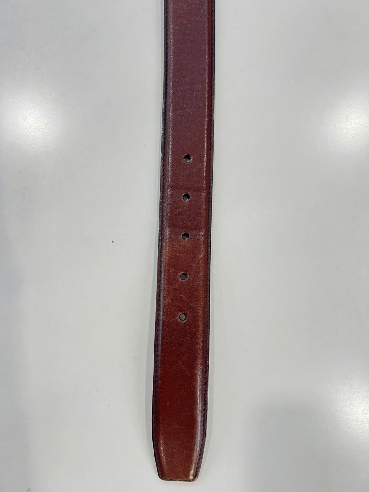 Thắt lưng da nam nâu sẫm bản 3.3cm, eo 93–103cm, ảnh 4/7