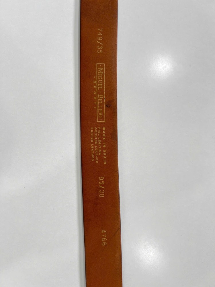 Thắt lưng da nam xám bản 3.5cm, eo 92–102cm, ảnh 5/8