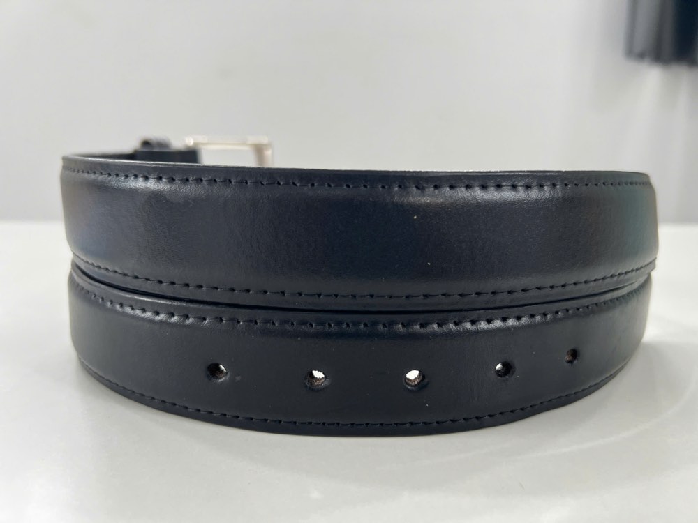 Thắt lưng da nam đen bản 3.5cm, eo 95–105cm, ảnh 4/7